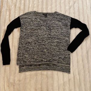 Dkny sweater black and gray mesh sleeves
